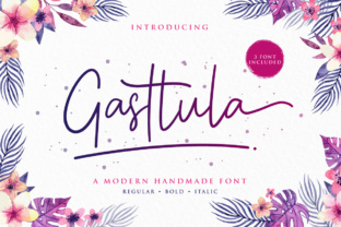 Gasttula: A Modern Handmade Font for Fashionable Branding