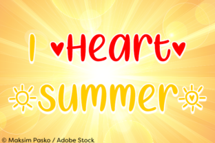I Heart Summer Font: A Perfect Fit for Your Craft Projects