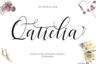 Qatielia Family: A Modern Script Font for Editorial Design