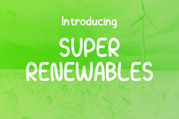 Super Renewables: A Script Font for Crafters and Product Creators
